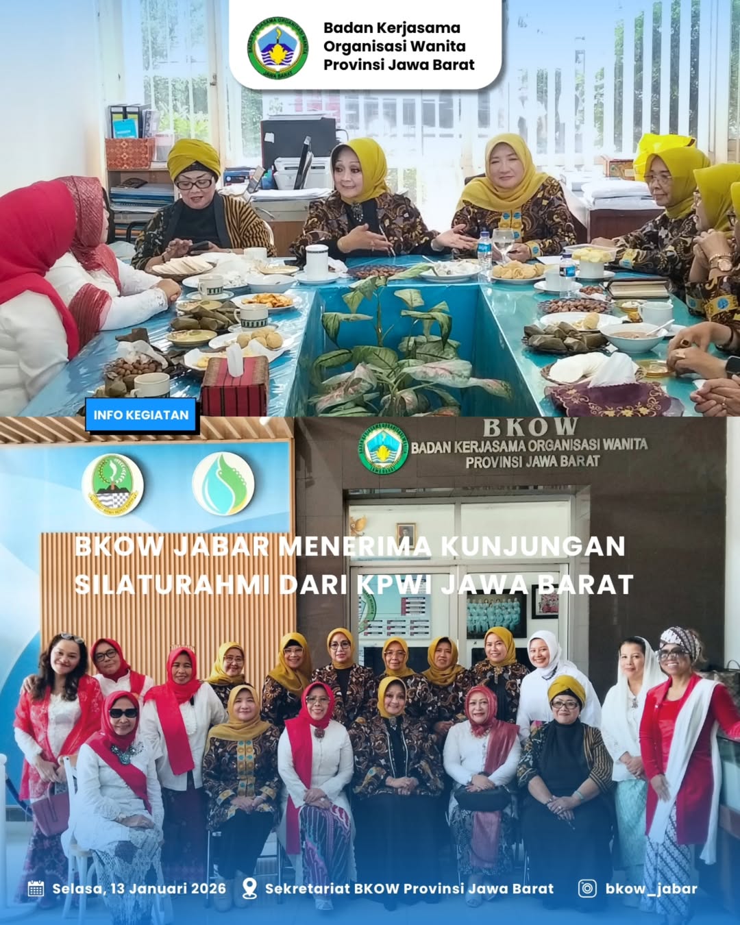 Pererat Sinergi, BKOW Jabar Terima Kunjungan Silaturahmi KPWI Jawa Barat