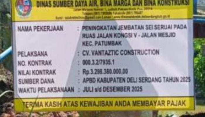 Warga Desa Patumbak Kampung Antusias Sambut Rampungnya Revitalisasi Pelebaran Jembatan Sungai Sei Seruai Pada Januari 2026