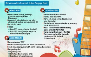 Total Hadiah Hingga Rp30 Juta, Kemenag Buka Lomba Cipta Lagu dan Mars MTQ Nasional Total Hadiah Hingga Rp30 Juta, Kemenag Buka Lomba Cipta Lagu dan Mars MTQ Nasional