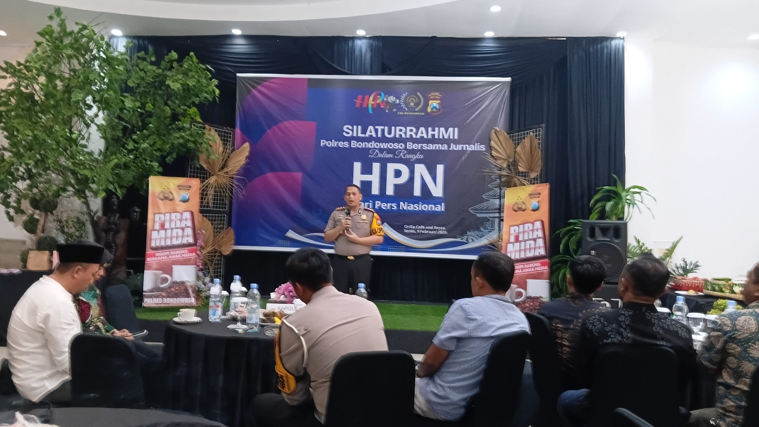 Polres Bondowoso Bersinergi dengan Wartawan di HPN 2026, Perkuat Informasi Sehat dan stabiltas Daerah