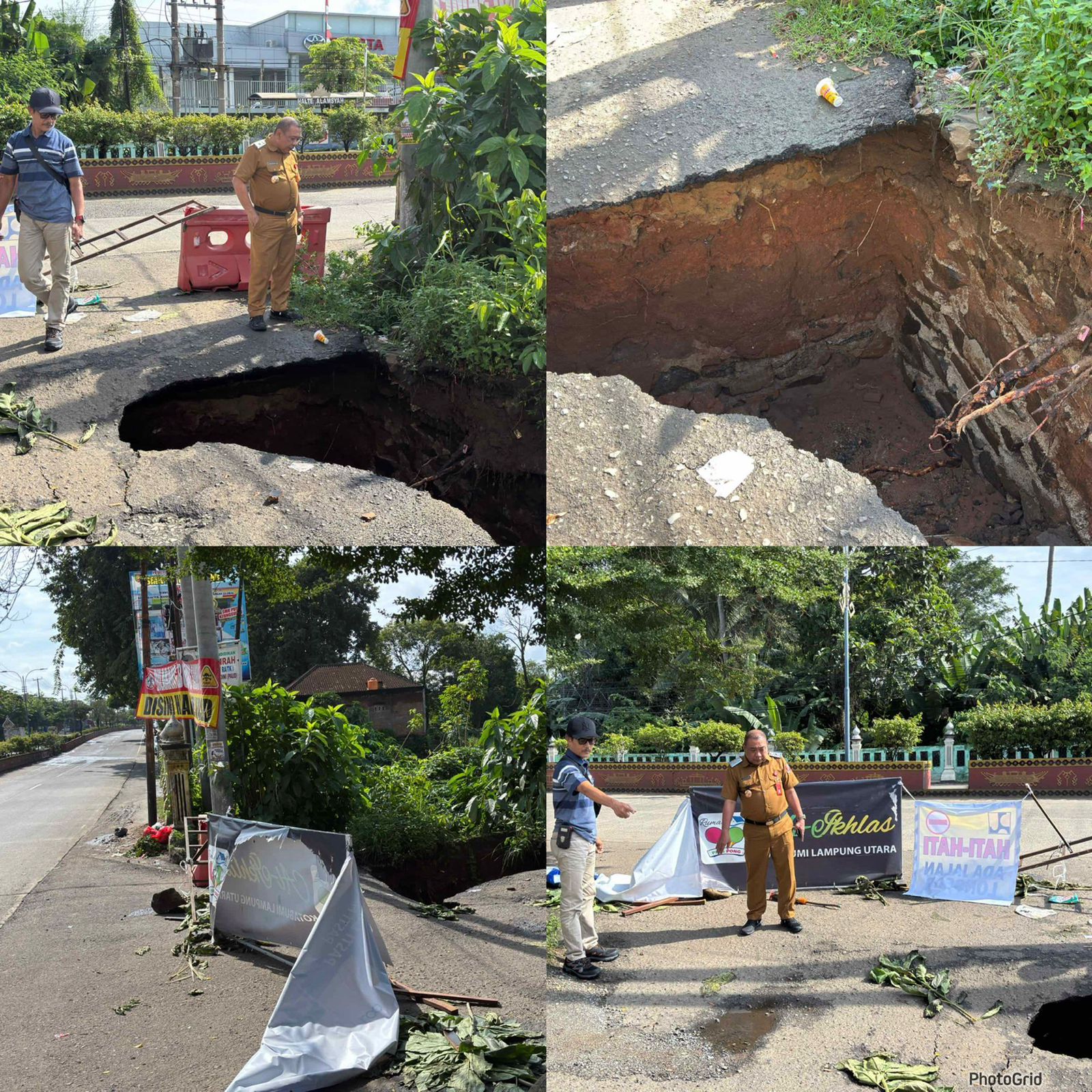 Kadis SDABMBK Tinjau Jalan Longsor Di Kelapa Tujuh