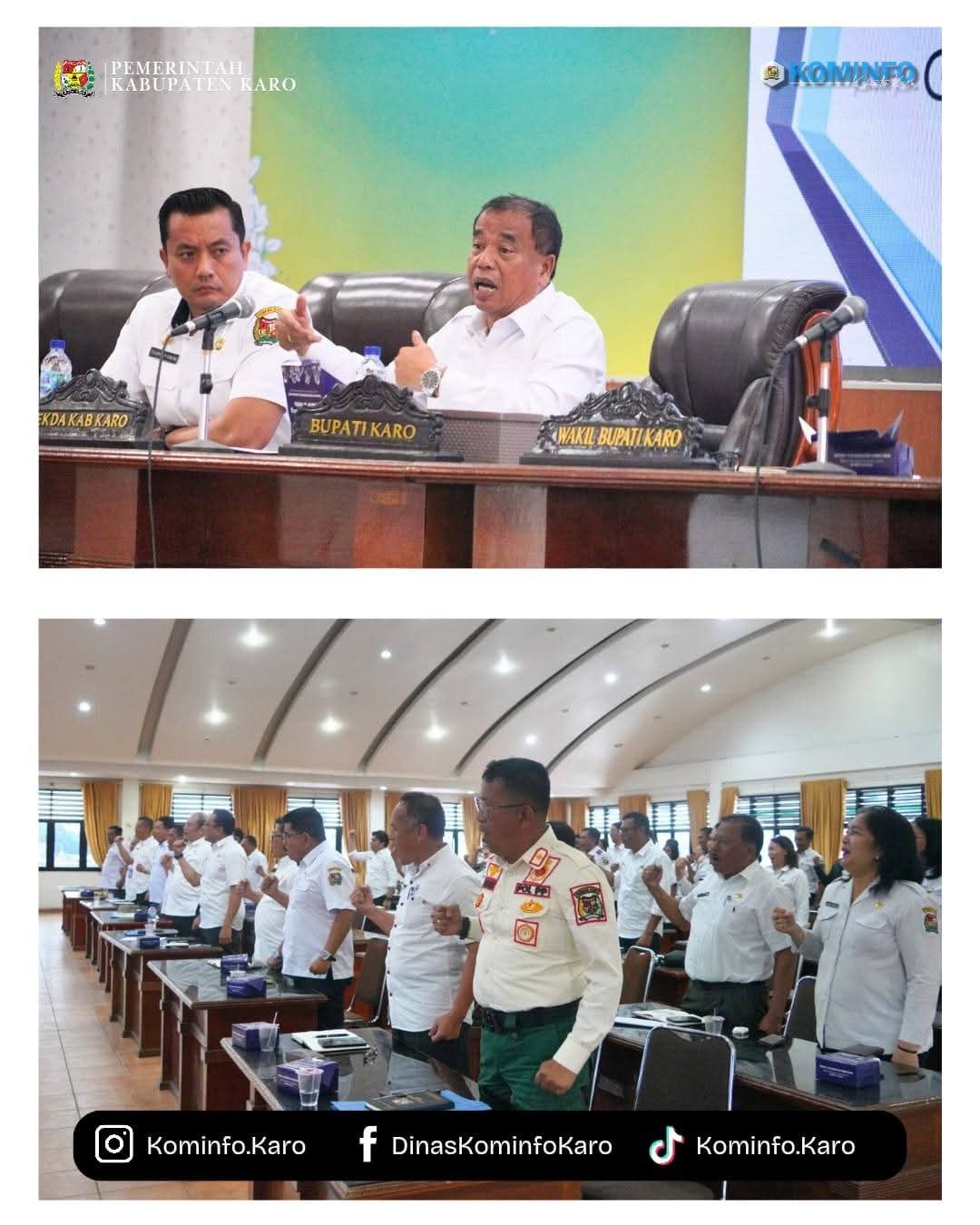 Bupati Karo Pimpin Rapat Evaluasi Kinerja Perangkat Daerah Bupati Karo Pimpin Rapat Evaluasi Kinerja Perangkat Daerah