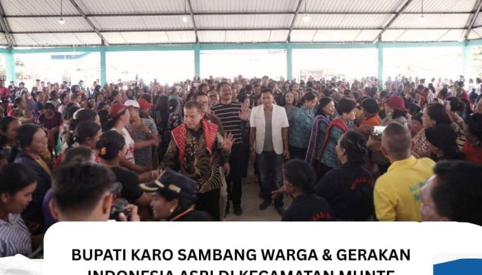 Bupati Karo Sambang Warga dan Gerakan Indonesia ASRI di Kecamatan Munte