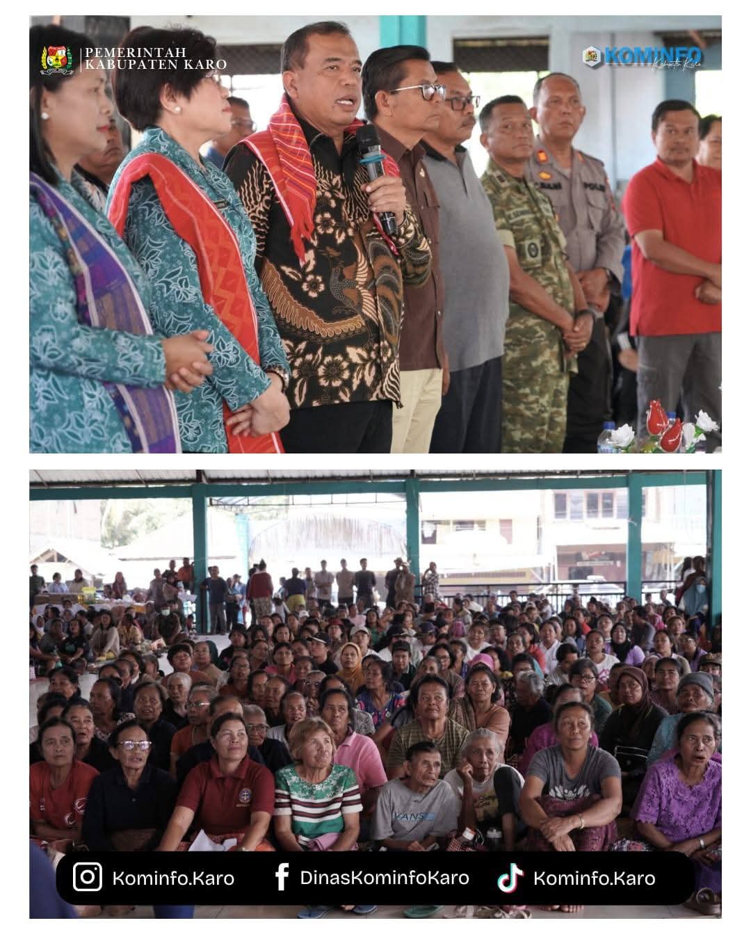 Bupati Karo Sambang Warga dan Gerakan Indonesia ASRI di Kecamatan Munte