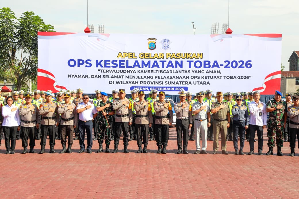 Polda Sumut Gelar Apel Operasi Keselamatan Toba 2026, Tekankan Lalu Lintas Aman dan Humanis