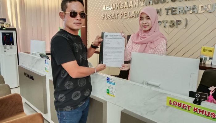 Lembaga PST Laporkan Kegiatan Dinas Perkimtan Muara Enim ke Kejati Sumsel