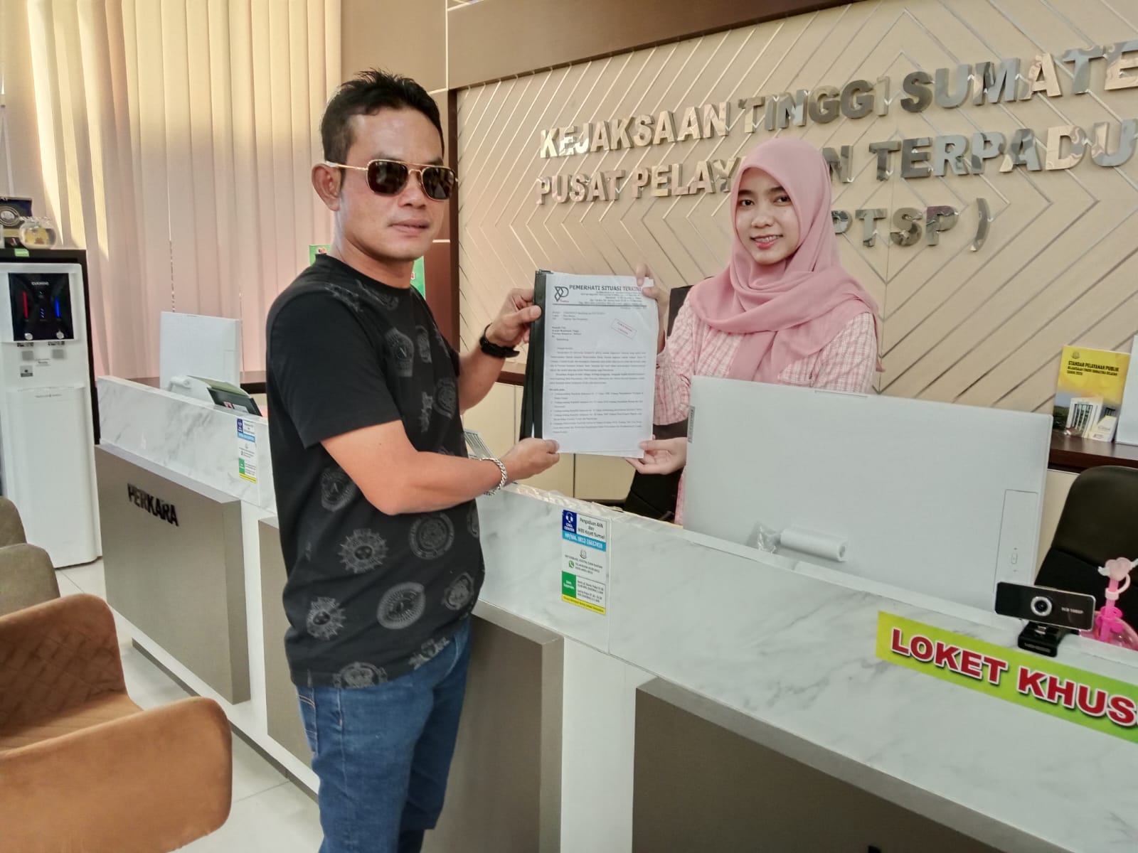 Lembaga PST Laporkan Kegiatan Dinas Perkimtan Muara Enim ke Kejati Sumsel