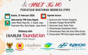Meriahkan HPN 2026, PWI Kota Depok Berikan 12 Tokoh dan Pejabat