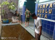 Sambut Bulan Suci Ramadhan 1447 H, Koramil 1604/Jtb Gelar Bersih Bersih Masjid Jami Darussalam desa Pawidean