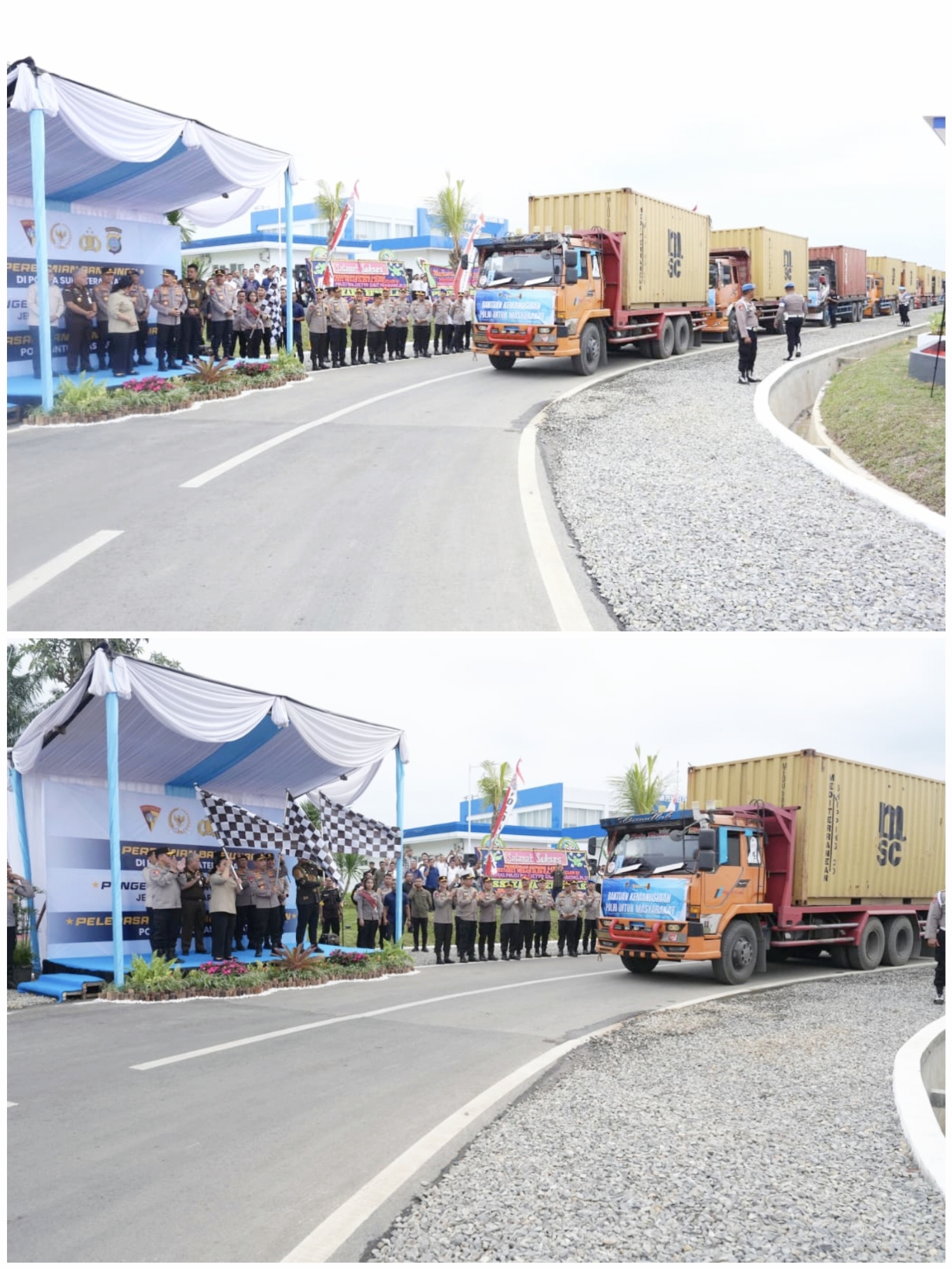 Lepas 22 Kontainer, Kapolri Pastikan Bantuan Terdistribusi Merata hingga Wilayah Terdampak Terpencil