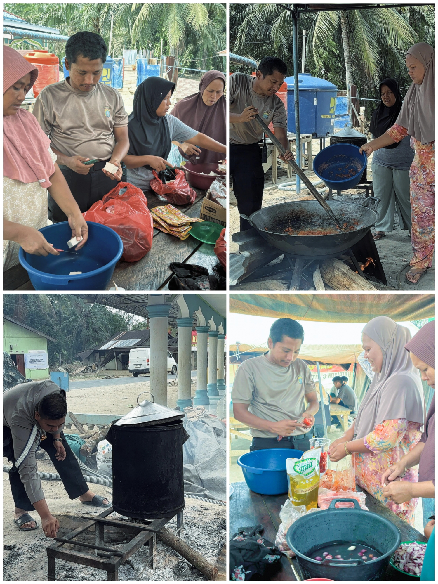 Dapur Lapangan Polda Sumut Hidangkan Menu Buka Puasa bagi Warga Terdampak Bencana di Aek Ngadol