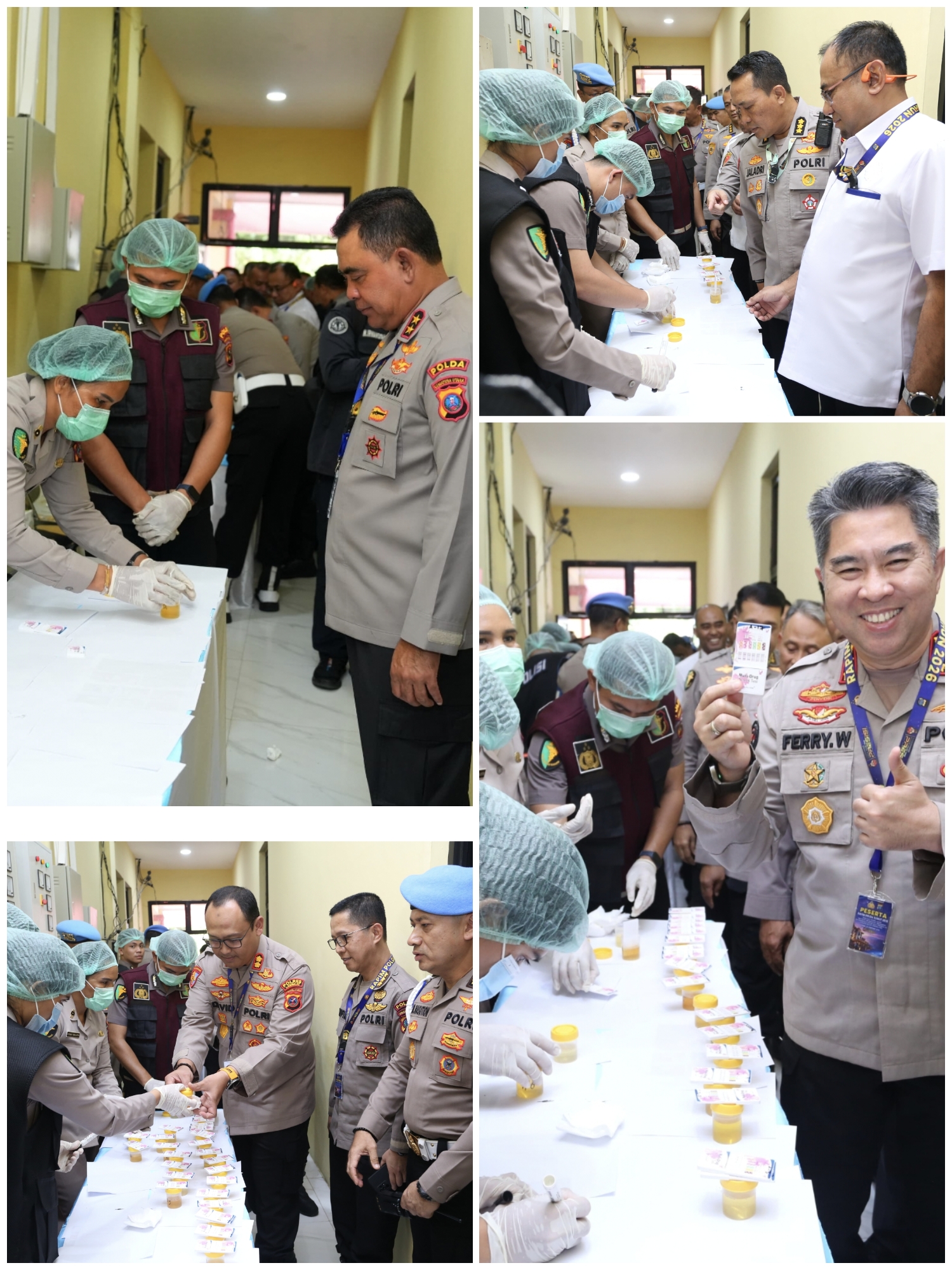 Kapolda Sumut Lakukan Tes Urine Serentak Tindaklanjuti Instruksi Kapolri dalam Rapim 2026