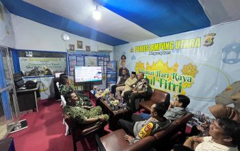 Pantau Kamtibmas  Malam ,Takbiran  Kapolres Lampung Utara  Bersama Forkopimda  Zoom Meeting  Dengan  Kapolri