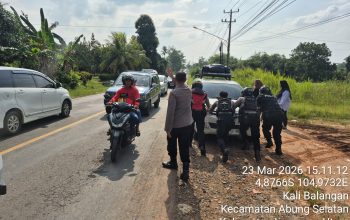 Satgas Preventif  OPS Ketupat Krakatau 2026 Polres Lampung Utara  Patroli Jalinsum, Antisipasi  Kemacetan Dan Bantu Pengendara