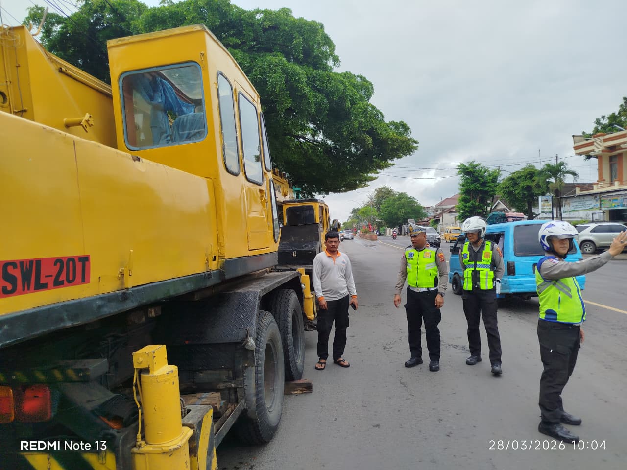 Cegah Kemacetan Pada Arus Balik Lebaran, Satlantas Polres Lampung Utara Tindak Kendaraan Sumbu Tiga Di Jalur Lintas Sumatera