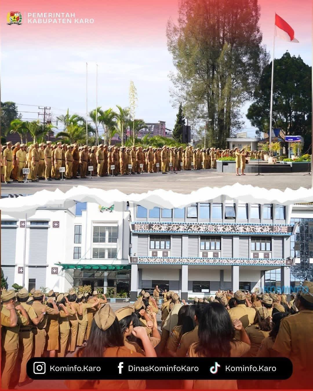 Bupati Karo Pimpin Apel Gabungan Pemkab Karo Bupati Karo Pimpin Apel Gabungan Pemkab Karo