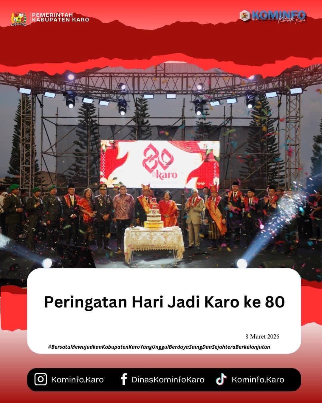 Perayaan Hari Jadi Kabupaten Karo Ke-80