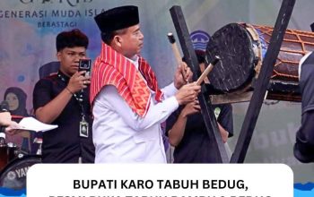 Bupati Karo Tabuh Bedug, Resmi Buka Tabuh Bambu & Bedug Festival ke-18 di Berastagi