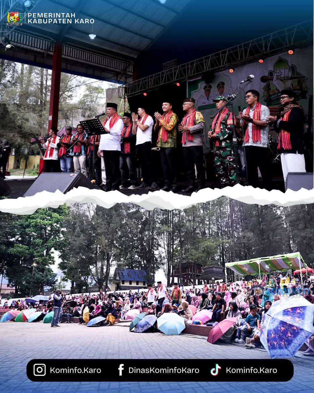 Bupati Karo Tabuh Bedug, Resmi Buka Tabuh Bambu & Bedug Festival ke-18 di Berastagi