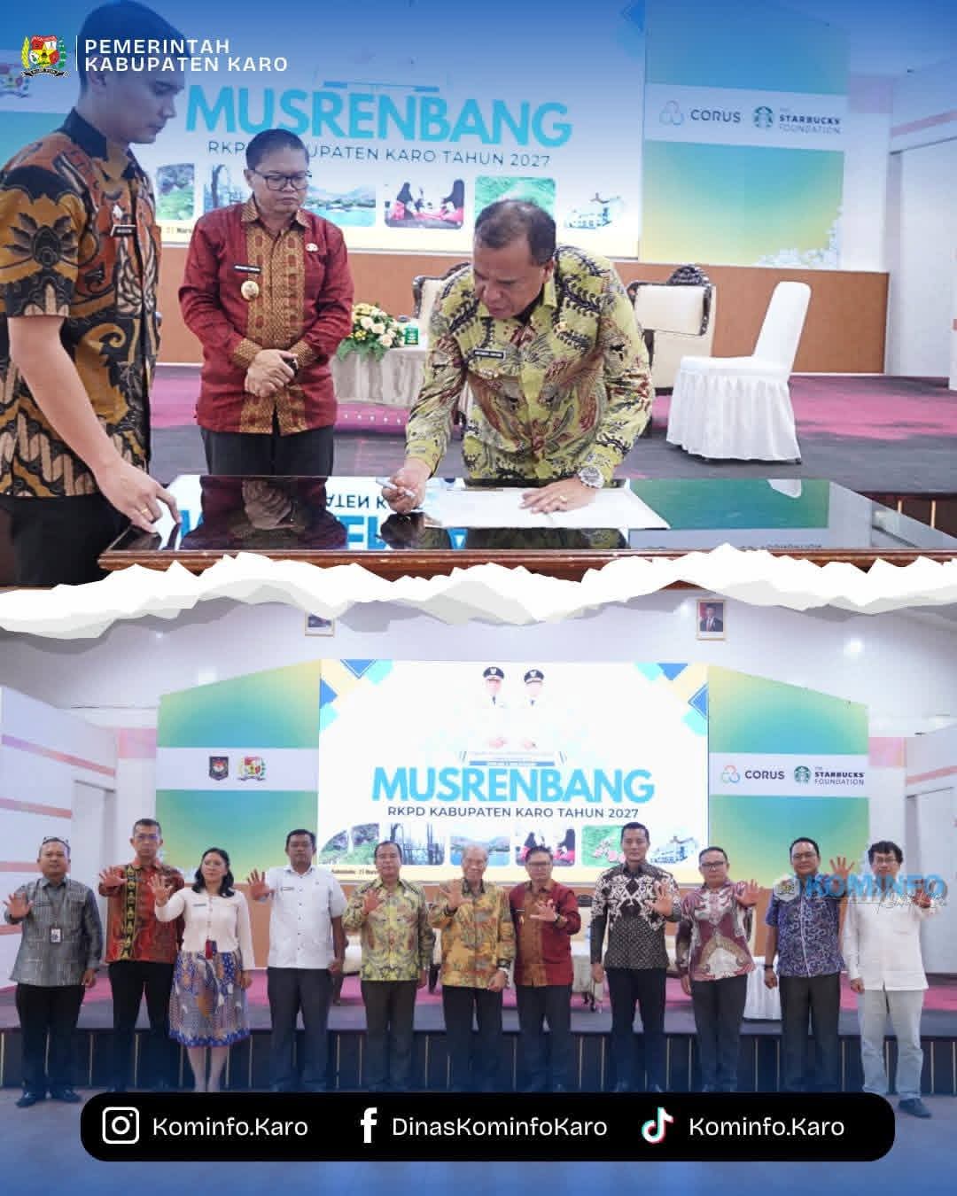 Bupati Karo Buka Musrenbang RKPD 2027 Fokus pada Ketahanan Pangan, Kemandirian Fiskal, dan Sinergi Kawasan