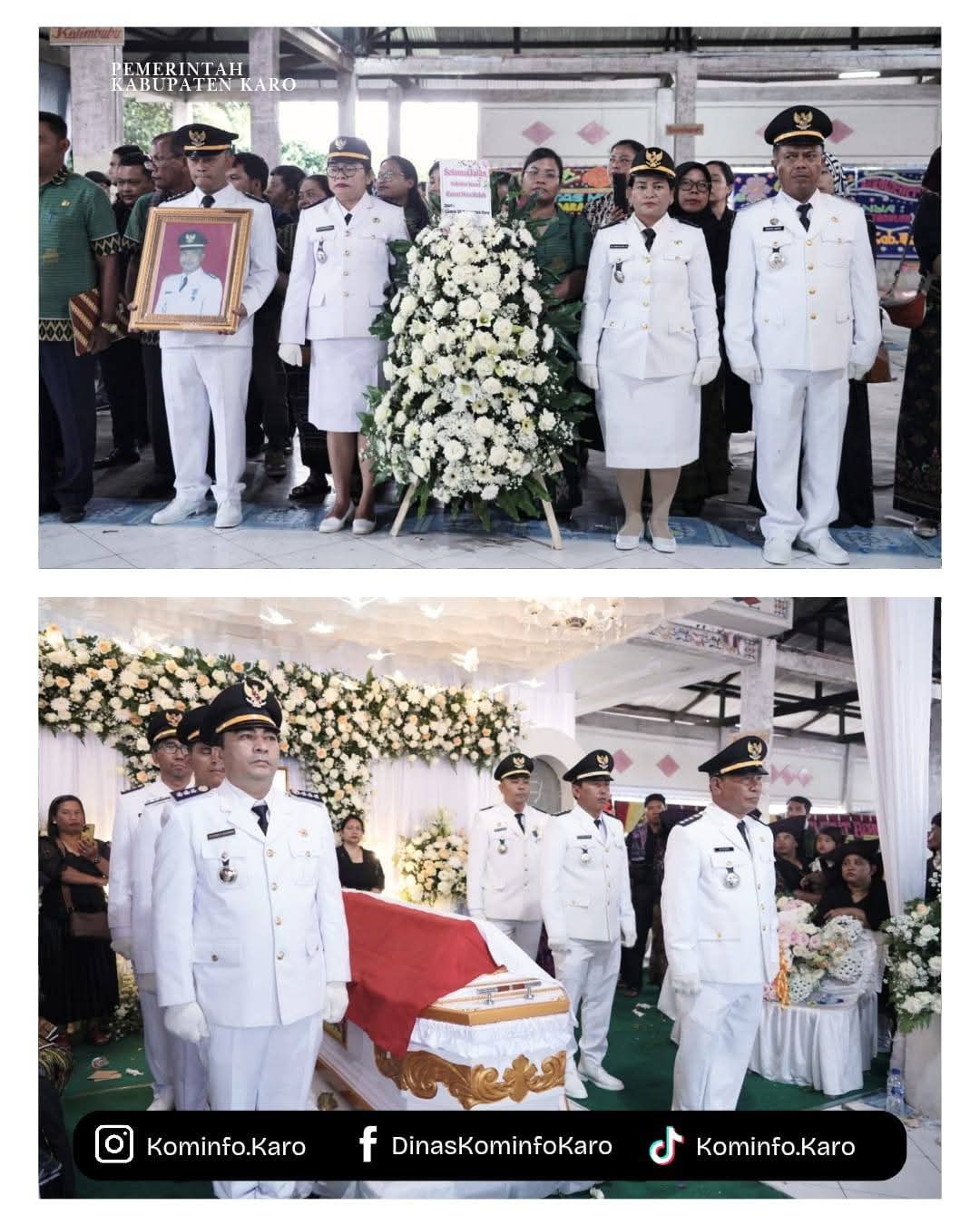 Bupati Karo Hadiri Upacara Adat dan Pelepasan Jenazah Camat Kutabuluh