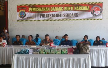 Polresta Deli Serdang Musnahkan Barang Bukti Narkoba Senilai Tujuh Miliar Rupiah