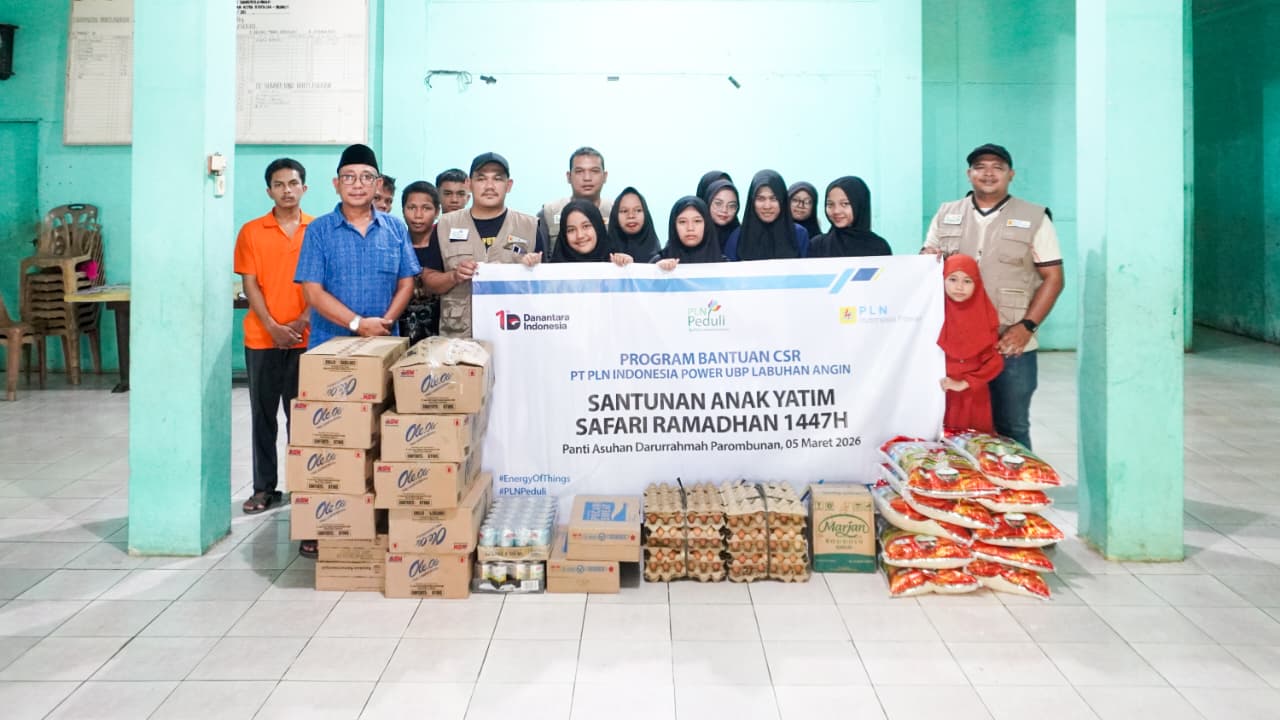 PLN Indonesia Power UBP Labuhan Angin Gelar Safari Ramadhan 1447 H, Salurkan Bantuan Sembako ke Panti Asuhan Darurrahmah
