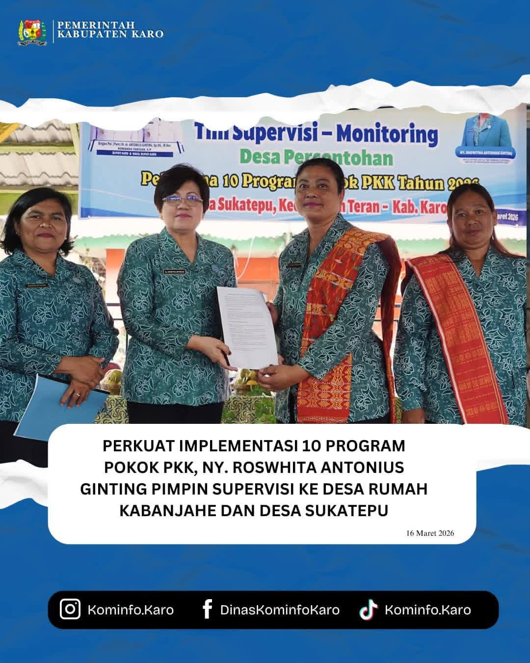 Supervisi ke Desa Perkuat Implementasi 10 Program Pokok PKK