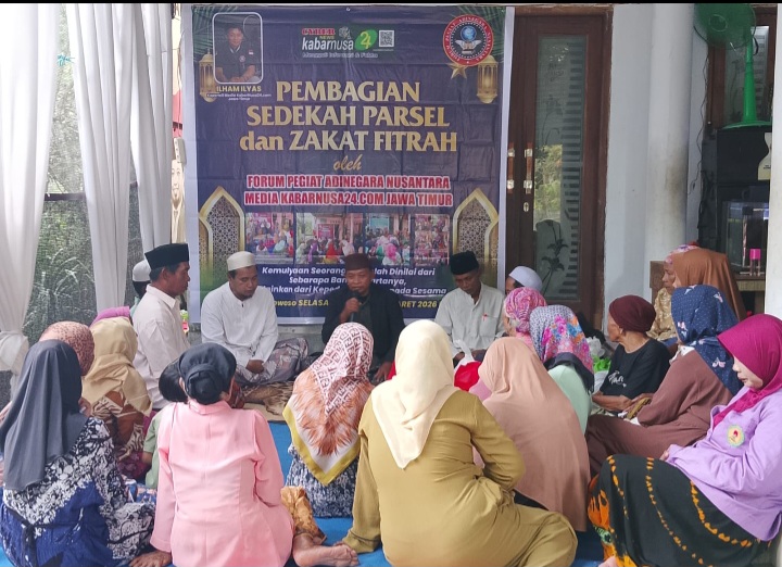 FPANN-Media Kabarnusa24.com Rangkul Para Kyai , Tokoh Masyarakat Salurkan Sedeqoh Paresel dan Zakat Fitrah