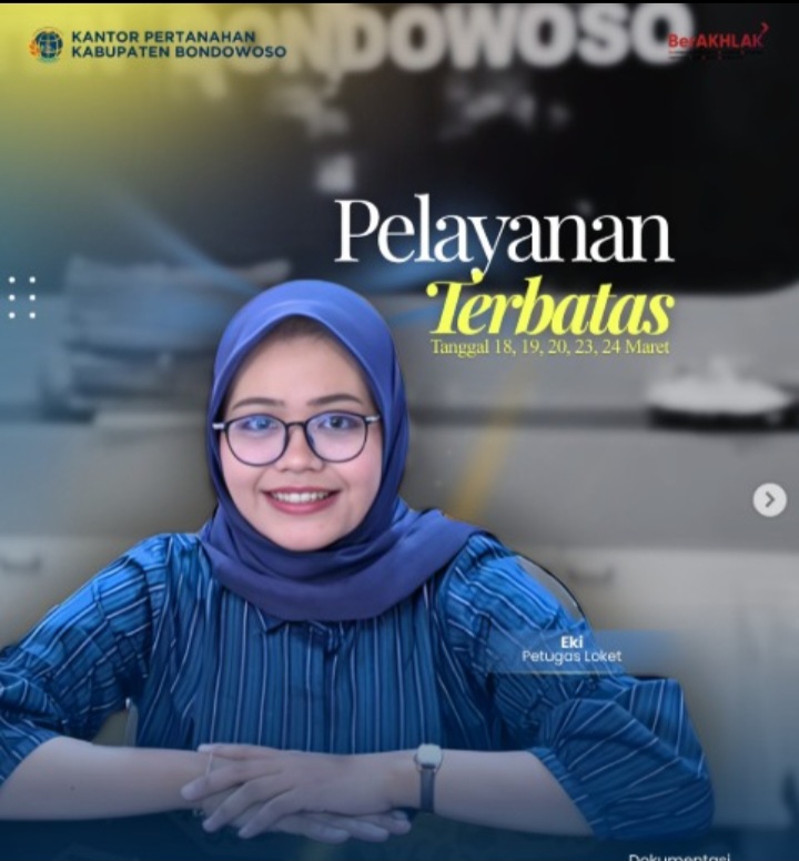 Pelayanan Terbatas Kantor Pertanahan Kabupaten Bondowoso, Komitmen Tetap Layani Masyarakat Secara Optimal