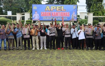 Jaga Stabilitas Kamtibmas, Polres Lampung Utara Gelar  Apel Konsolidasi Sabuk Kamtibmas