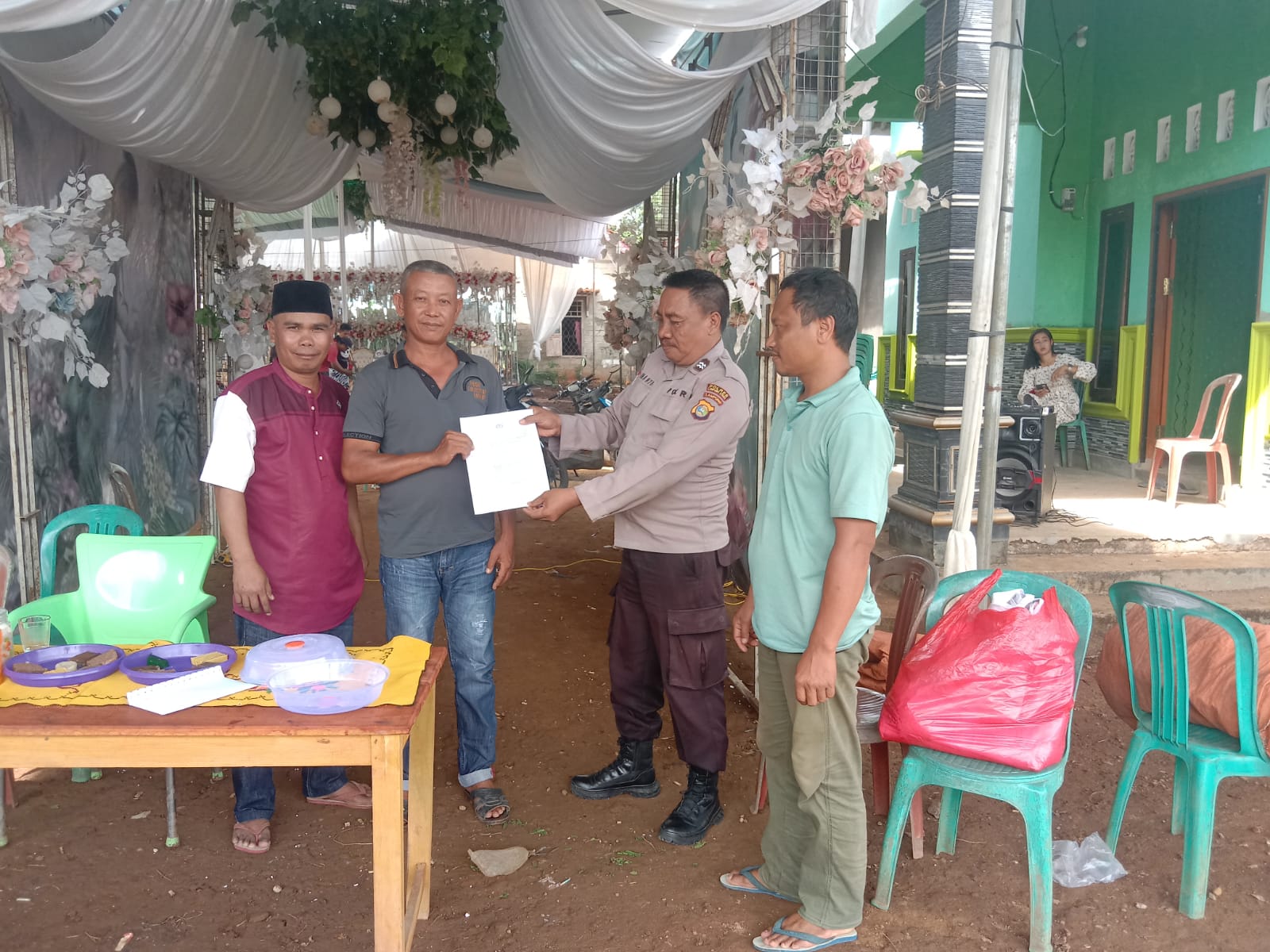 Polsek Sungkai Jaya Berikan Himbauan Jelang Resepsi Pernikahan, Tegaskan Batas Waktu Orgen Tungal
