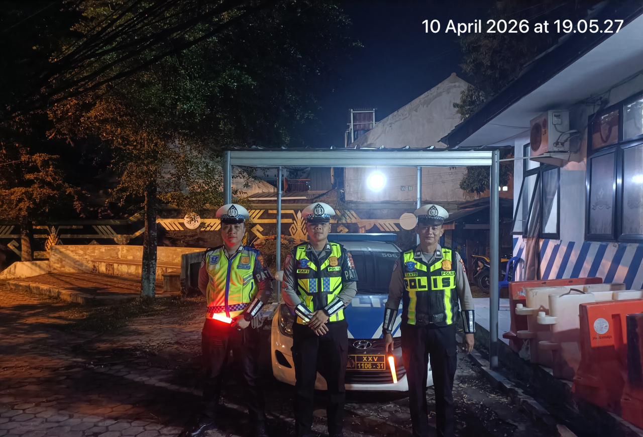 Satlantas Polres Lampung Utara Gelar Patroli Malam, Ciptakan Kamseltibcar Lantas Yang Kondusif