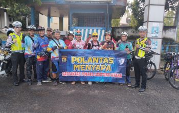 Satlantas Polres Lampung Utara Gelar Polisi Menyapa, Edukasi Keselamatan Kepada Komunitas  Sepeda  Onthel