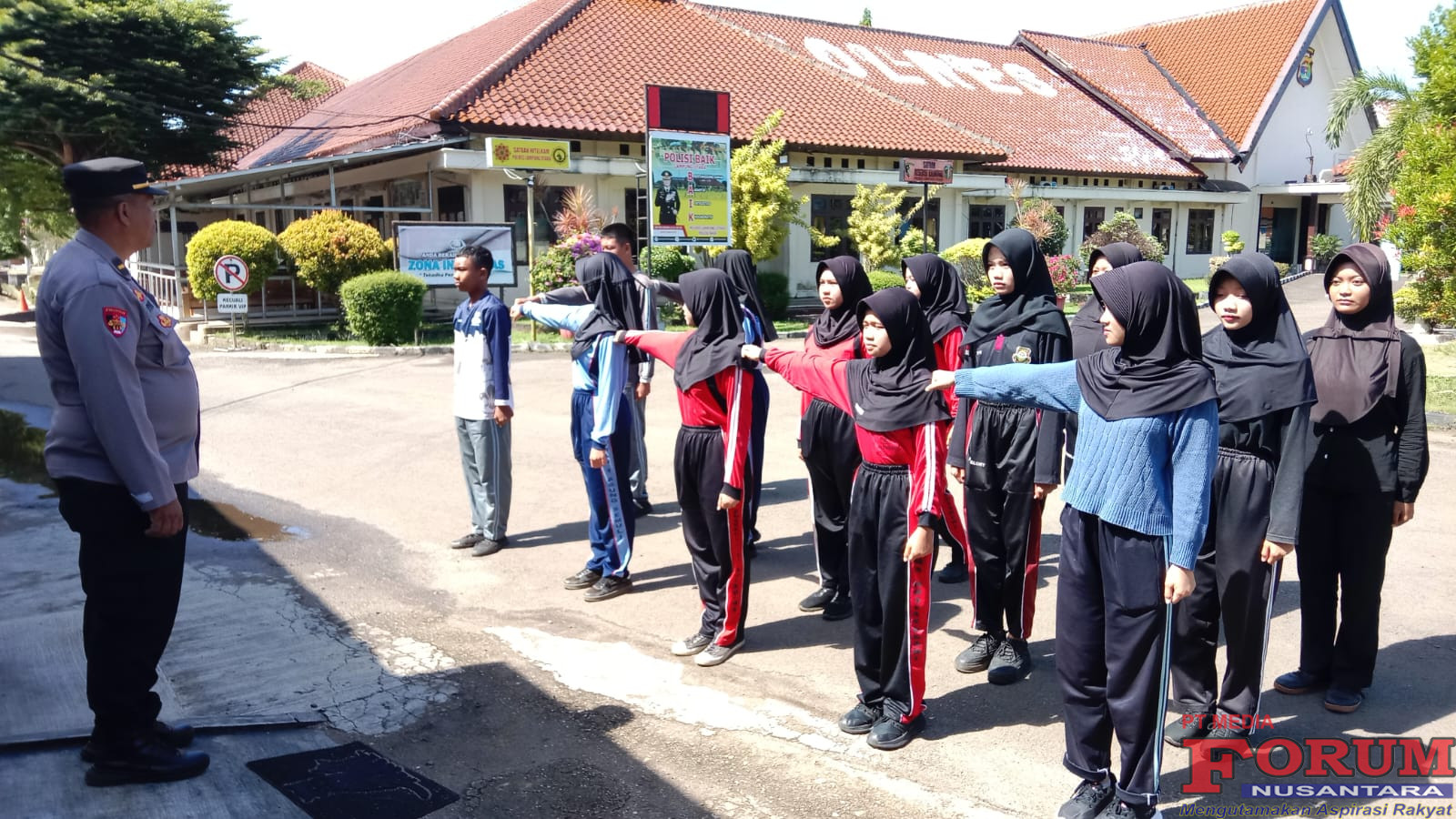 Saka Bhayangkara Binaan Sat Binmas Polres Lampung Utara Gelar Latihan