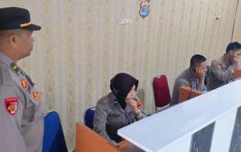 Oprator Callcenter 110 Polres Lampung Utara   All Out Berikan  Pelayanan  Kepada Masyarakat