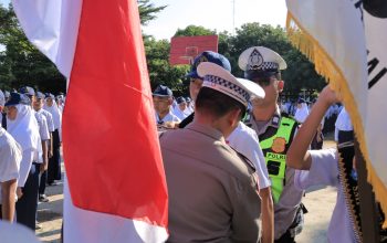 Satlantas Polres Lampung Utara Edukasi  Pelajar Melalui Program Police  Goes To School