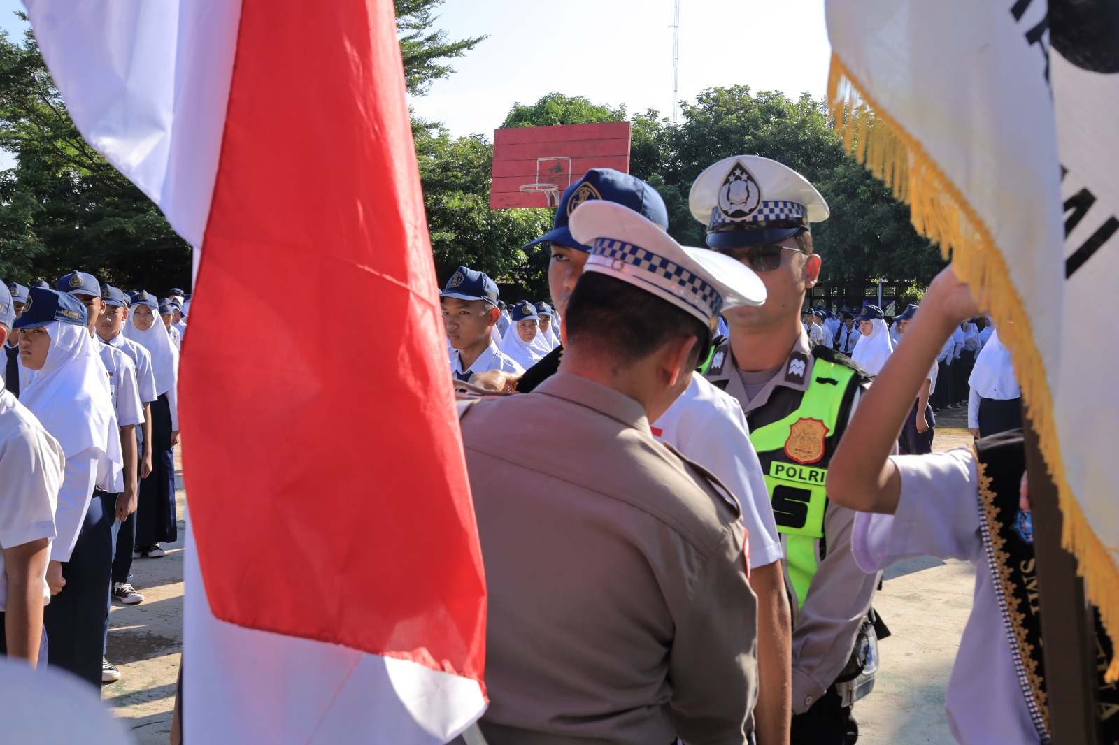 Satlantas Polres Lampung Utara Edukasi Pelajar Melalui Program Police Goes To School