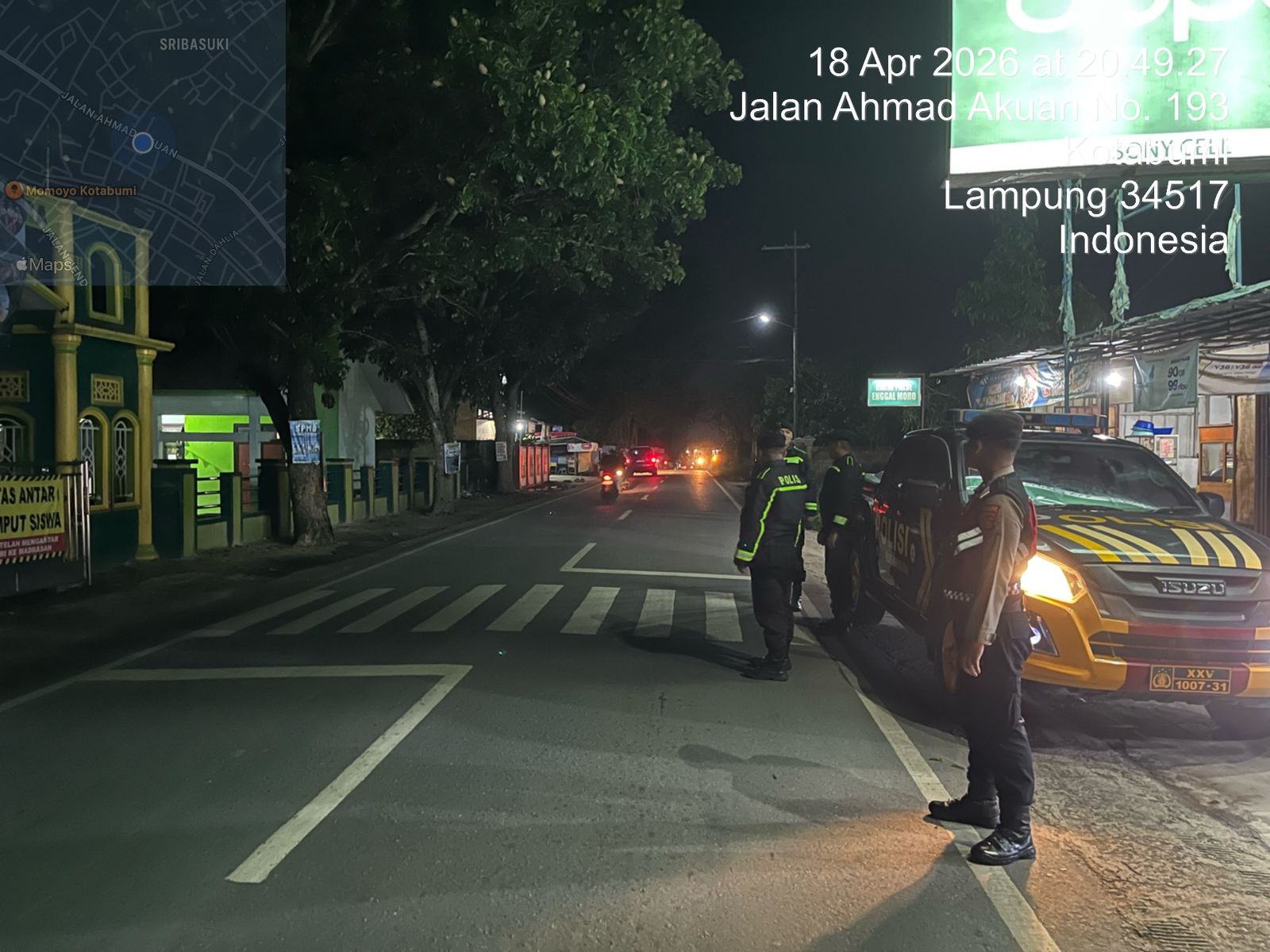 Personel On Call Tiem1 Polres Lampung Utara Gelar Patroli Antisipasi Kejahatan Jalanan