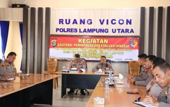 Biro Rena Polda Lampung Laksanakan Asistensi  Pemantauan Dan Evaluasi  Kinerja Pelayanan Publik Di Polres lampung utara