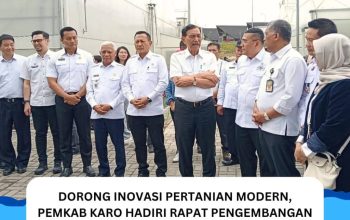Dorong Inovasi Pertanian Modern, Pemkab Karo Hadiri Rapat Pengembangan AI di Kawasan Danau Toba