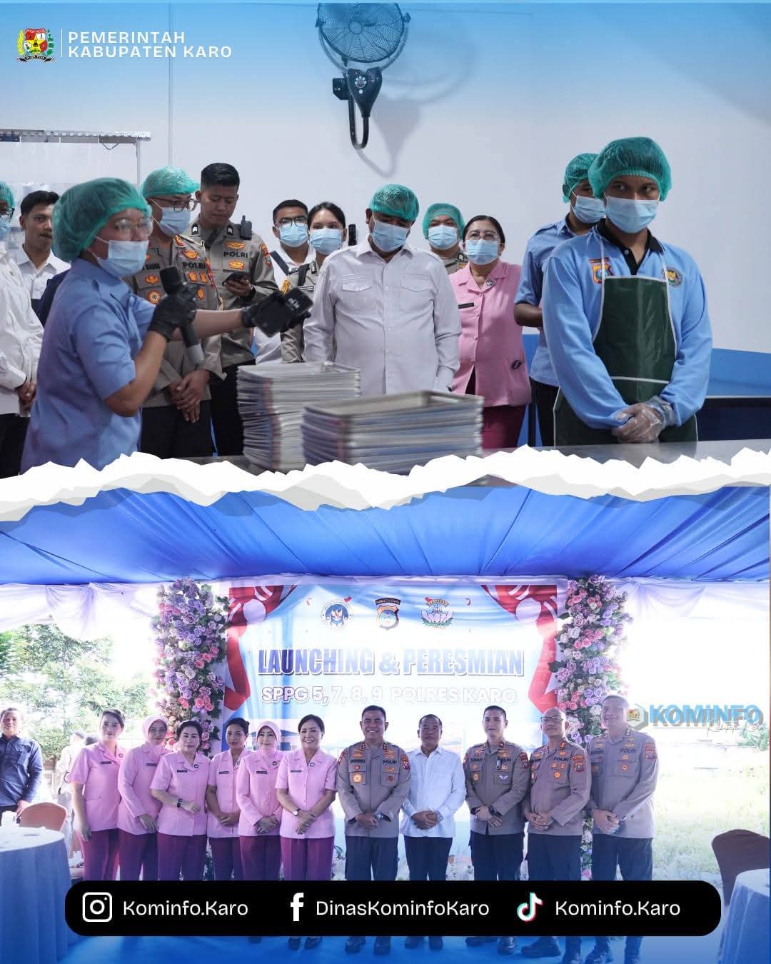 Bupati Karo Hadiri Peresmian Satuan Pelayanan Pemenuhan Gizi (SPPG) Polres Karo