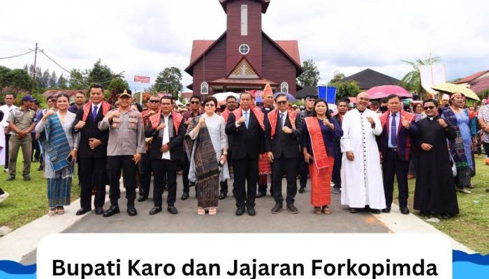 Bupati Karo dan Jajaran Forkopimda Ikuti Pawai Paskah Oikumene Kabupaten Karo Tahun 2026