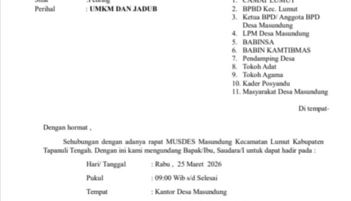 Diduga Ada ‘Main Mata’ di PMD! Meski Dicopot Bupati, Plt Kades Masundung Masih Jalankan Jabatan