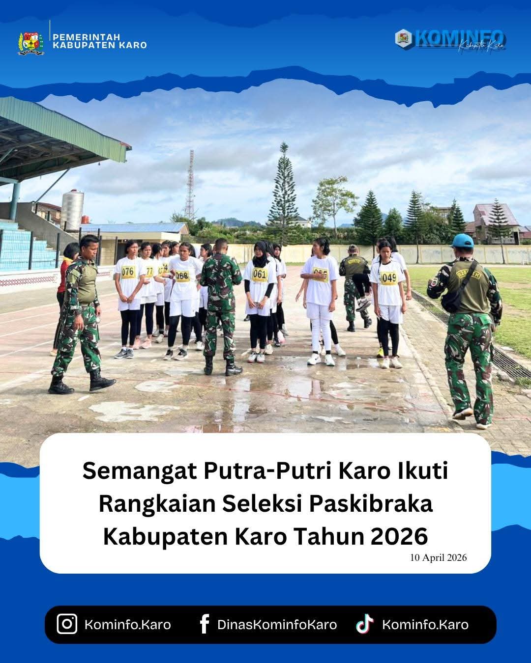 Seleksi Paskibraka Putra-Putri Karo Kabupaten Karo Tahun 2026