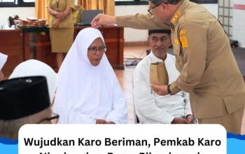 Wujudkan Karo Beriman, Pemkab Karo Njunjungken Beras Piher kepada Jemaah Haji 1447 H/2026 M