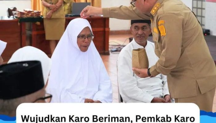 Wujudkan Karo Beriman, Pemkab Karo Njunjungken Beras Piher kepada Jemaah Haji 1447 H/2026 M