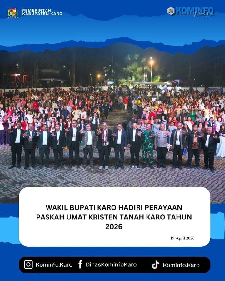 Wakil Bupati Karo Hadiri Perayaan Paskah Umat Kristen Tanah Karo Tahun 2026