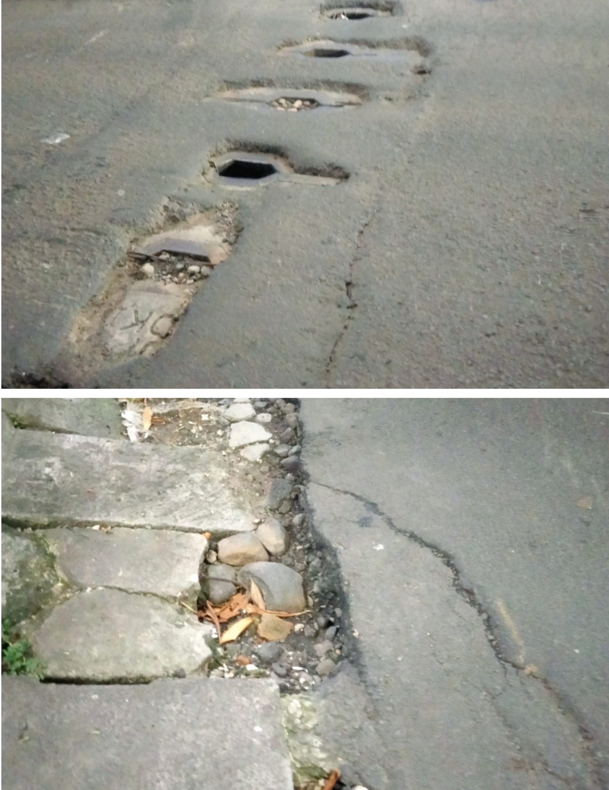 Kondisi Jalan dan Saluran Air Drainase di Rawajati Barat Jaksel Rusak