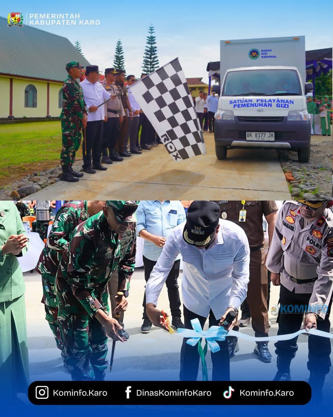 Bupati Karo Hadiri Launching Satuan Pelayanan Pemenuhan Gizi (SPPG) Yonif 125/Si’mbisa